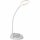 Brilliant LED Tischleuchte Rick Weiß 5W 330lm warmweiß 3000K mit Kippschalter & USB 3.0 Ausgang