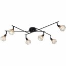 Brilliant Deckenleuchte Dalma 71cm Schwarz 6-flammig 6 x...