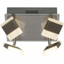 Brilliant LED Deckenleuchte Target Nickel/Chrom 4-flammig...