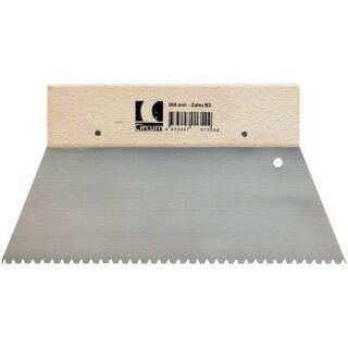 Zahnspachtel 180mm Zahnung C1 4x4mm Holzgriff