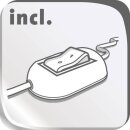 Brilliant Tischleuchte Primo Lila max. 40W E14 ohne Leuchtmittel mit Schalter