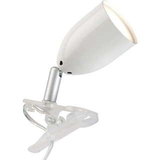 Brilliant LED Klemmleuchte Leo Weiß 3W GU10 250lm warmweiß 3000K mit Schalter