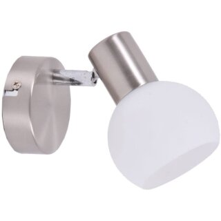 Brilliant LED Wandleuchte Philo Eisen gebürstet 3W E14 240lm warmweiß 3000K schwenkbar