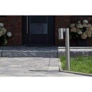 Brilliant LED Außenleuchte Sockelleuchte Hanni Edelstahl 50cm IP44 3W GU10 250lm warmweiß 3000K