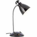 Brilliant Tischleuchte Allison Schwarz max. 25W E27 ohne Leuchtmittel mit Kippschalter