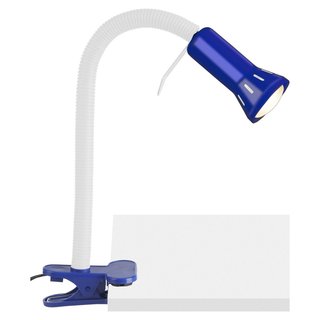 Brilliant Klemmleuchte Flex Blau max. 40W E14 ohne Leuchtmittel mit Schalter