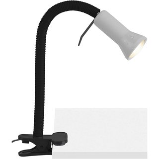 Brilliant Klammerleuchte Flex Schwarz/Weiß max. 40W E14 ohne Leuchtmittel mit Schalter