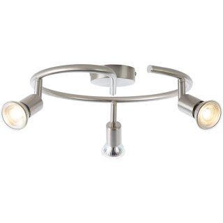Baseline LED Deckenleuchte Spot Parma Eisen gebürstet IP20 3 x 5W GU10 1200lm warmweiß 3000K