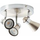 Baseline LED Deckenleuchte Spot Roma Chrom Satin 3 x 5W GU10 1200lm warmweiß 3000K dreh- & schwenkbar