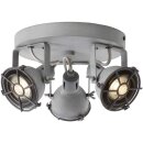 Brilliant LED Deckenleuchte Spotrondell Grau 3 x 5W GU10...