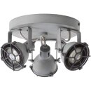 Brilliant LED Deckenleuchte Spotrondell Grau 3 x 5W GU10 1140lm warmweiß 3000K schwenkbar