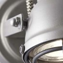 Brilliant LED Wandleuchte Bente Eisen gebürstet 5W GU10 380lm Warmweiß 3000K schwenkbar