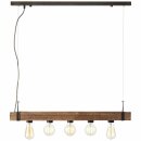 Brilliant Pendelleuchte Woodhill Antik/Schwarz max. 5 x 30W E27 ohne Leuchtmittel kürzbar