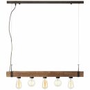 Brilliant Pendelleuchte Woodhill Antik/Schwarz max. 5 x 30W E27 ohne Leuchtmittel kürzbar
