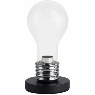 Brilliant Tischleuchte Evergreen Birnenform Schwarz/Chrom max. 25W E14 ohne Leuchtmittel mit Schalter