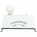 Brilliant Tischleuchte Farm Life Weiß max. 30W E27 ohne Leuchtmittel mit Schalter