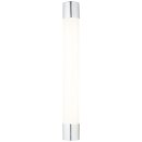 Brilliant LED Wandleuchte Horace Weiß/Chrom IP54 10W 1300lm Neutralweiß 4000K mit Steckdose