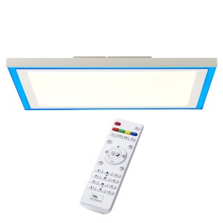 Brilliant LED Deckenaufbau Panel Lanette Weiß 40x40cm 25W 2470lm 2700-6500K RGB dimmbar Fernbedienung