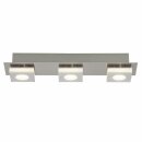 Brilliant LED Deckenleuchte Transit Aluminium silber 3 x 4W 960lm warmweiß 3000K