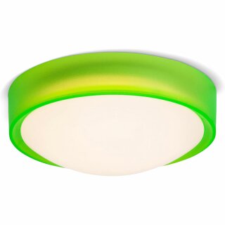 Brilliant LED Wand- & Deckenleuchte Tonia rund Ø25,5cm weiß/grün 10W 750lm warmweiß 3000K