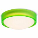 Brilliant LED Wand- & Deckenleuchte Tonia rund Ø25,5cm weiß/grün 10W 750lm warmweiß 3000K