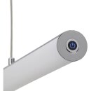 Brilliant LED Pendelleuchte Tube 100cm Chrom/Weiß 20,5W 1435lm warmweiß 3000K mit 3-Stufen Touchdimmer