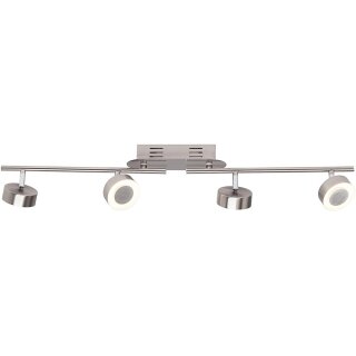 Brilliant LED Deckenleuchte Spotrohr Orban Eisen gebürstet 4 x 4,5W 1520lm warmweiß 3000K schwenkbar