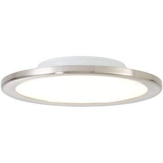 Brilliant LED Deckenleuchte Aufbau Panel Neptun Silber Ø30cm 23W 2100lm warmweiß 3000K