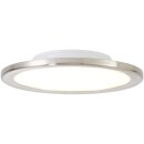 Brilliant LED Deckenleuchte Aufbau Panel Neptun Silber Ø30cm 23W 2100lm warmweiß 3000K
