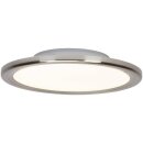 Brilliant LED Deckenleuchte Aufbau Panel Neptun Silber Ø30cm 23W 2100lm warmweiß 3000K