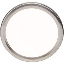Brilliant LED Deckenleuchte Aufbau Panel Neptun Silber Ø30cm 23W 2100lm warmweiß 3000K