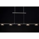 Brilliant LED Pendelleuchte Narja 165cm Eisen 5 x 5W 1925lm warmweiß 3000K höhenverstellbar