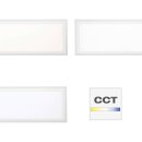 Brilliant LED Deckenaufbau-Panel Lanette Weiß 120x30cm 37W 4390lm CCT + RGB 2700K-6500K Fernbedienung