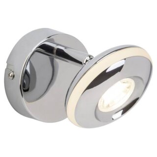 Brilliant LED Wandleuchte Spot More Silber/Chrom 5W 400lm warmweiß 3000K schwenkbar