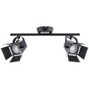 Brilliant LED Deckenfluter Movie Schwarz 39cm 2-flammig 2 x 5W GU10 760lm Warmweiß 3000K schwenkbar
