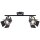 Brilliant LED Deckenfluter Movie Schwarz 39cm 2-flammig 2 x 5W GU10 760lm Warmweiß 3000K schwenkbar