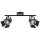 Brilliant LED Deckenfluter Movie Schwarz 39cm 2-flammig 2 x 5W GU10 760lm Warmweiß 3000K schwenkbar