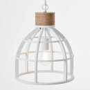 Brilliant Pendelleuchte Matrix Wood Metall/Holz weiß matt max. 60W E27 ohne Leuchtmittel kürzbar