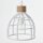 Brilliant Pendelleuchte Matrix Wood Metall/Holz weiß matt max. 60W E27 ohne Leuchtmittel kürzbar