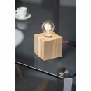Brilliant Tischleuchte Yorkshire Eiche Würfel max. 60W E27 ohne Leuchtmittel mit Schalter