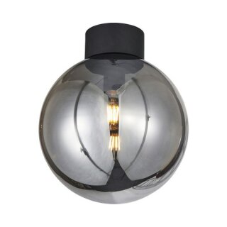 Brilliant Deckenleuchte Astro Schwarz/Rauchglas Kugel Ø30cm max. 60W E27 ohne Leuchtmittel
