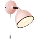 Brilliant Wandleuchte Spot Telio Rosa max. 28W E14 ohne Leuchtmittel schwenkbar mit Zugschalter