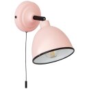 Brilliant Wandleuchte Spot Telio Rosa max. 28W E14 ohne Leuchtmittel schwenkbar mit Zugschalter