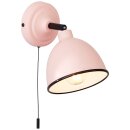 Brilliant Wandleuchte Spot Telio Rosa max. 28W E14 ohne Leuchtmittel schwenkbar mit Zugschalter