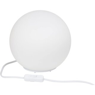 Brilliant Tischleuchte Timo Weiß rund Ø20cm max. 60W E27 ohne Leuchtmittel mit Schalter