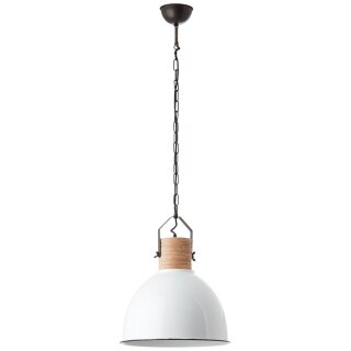Brilliant Pendelleuchte Barrow Holz/Weiß rund Ø42cm max. 40W E27  ohne Leuchtmittel Pendel kürzbar
