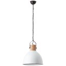 Brilliant Pendelleuchte Barrow Holz/Weiß rund Ø42cm max. 40W E27  ohne Leuchtmittel Pendel kürzbar