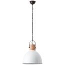 Brilliant Pendelleuchte Barrow Holz/Weiß rund Ø42cm max. 40W E27  ohne Leuchtmittel Pendel kürzbar
