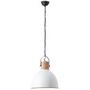 Brilliant Pendelleuchte Barrow Holz/Weiß rund Ø42cm max. 40W E27  ohne Leuchtmittel Pendel kürzbar