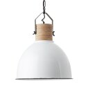 Brilliant Pendelleuchte Barrow Holz/Weiß rund Ø42cm max. 40W E27  ohne Leuchtmittel Pendel kürzbar